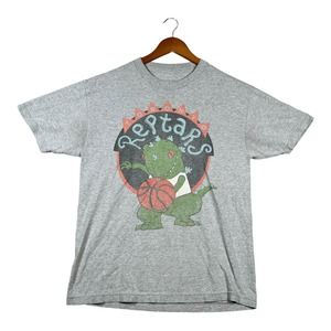 Rugrats Toronto Reptars Gray Crewneck Tee Shirt Toronto Raptors Parody Size L